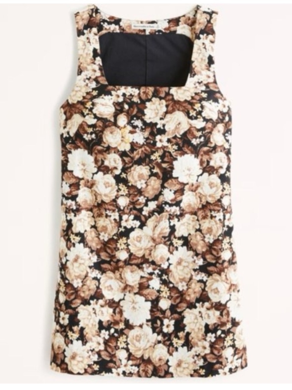 A&F Linen Blend Floral Sleeveless Shift Dress
